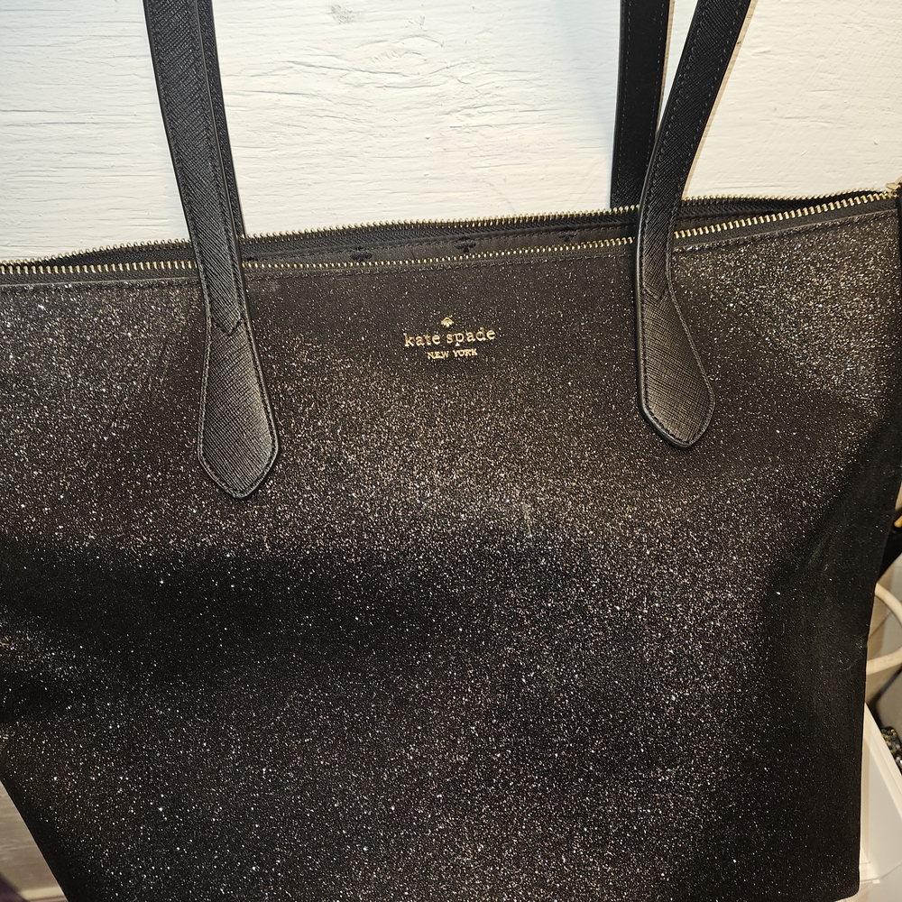 Kate Spade Black Sparkle Tote